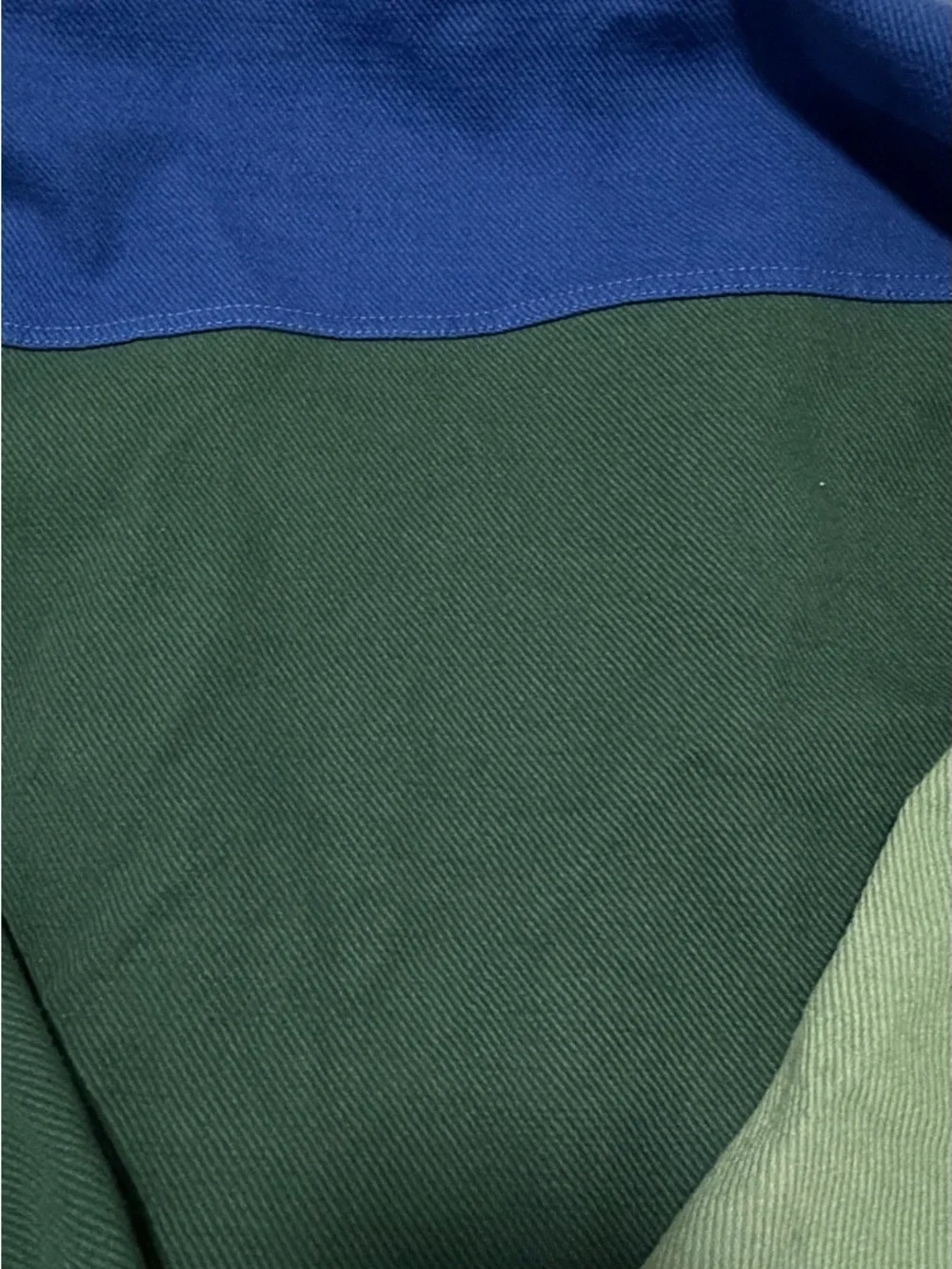 Zara Green and Royal Blue Colorblock Jacket - Picture 4 of 7
